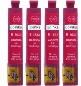 4 x Tusz Go INKS 16XL T1633 Epson czerwony magenta