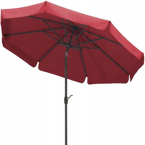 Okrągły parasol słoneczny śr 270 cm czerwony