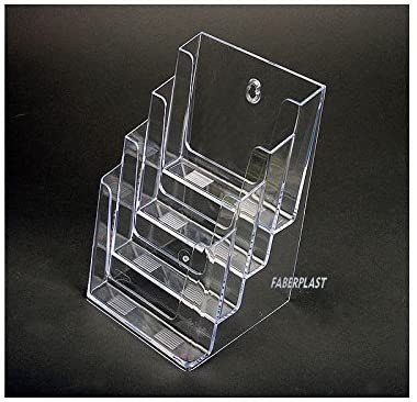 Akrylowy Stojak na ulotki dokumenty A5