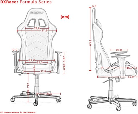 DX RACER Formula F08-N krzesło gamingowe Czarne