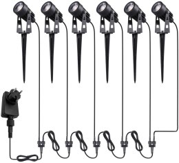 TomShine lampy ogrodowe LED 6 szt. 3000K