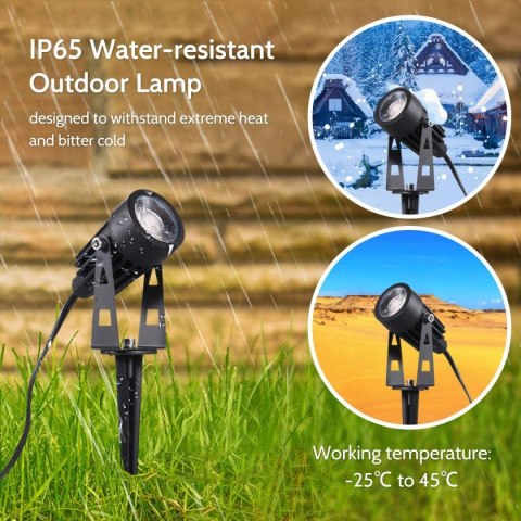TomShine lampy ogrodowe LED 6 szt. 3000K