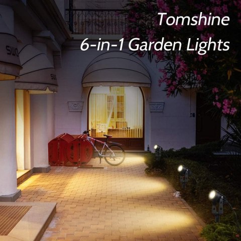 TomShine lampy ogrodowe LED 6 szt. 3000K