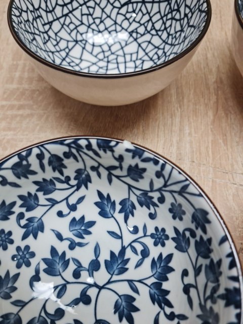 Zhongyi zestaw misek miseczek ceramicznych 4 japońskie wzory