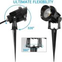 2 x Lampa ogrodowa LED 9 W, ciepła biel, 2800 K, 900 lm reflektor