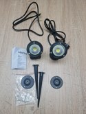 2 x Lampa ogrodowa LED 9 W, ciepła biel, 2800 K, 900 lm reflektor