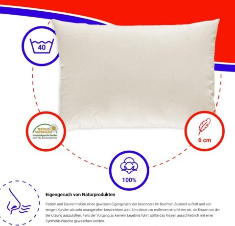 4x MACK Poduszka 40x40 PIERZE 100% BAWEŁNA ZESTAW