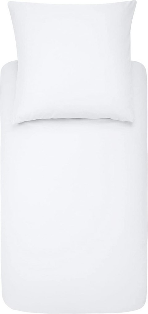 AmazonBasics - Zestaw pościeli, mikrofibra rozmiary 135 x 200 cm biały 2 x kołdra i poduszka
