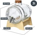 BECZKA BECZUŁKA Z KRANIKIEM SZKLANA BIMBER PIWO 3L