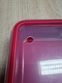 Emsa Clip & Micro Rect czerwony pojemnik 1,20 l