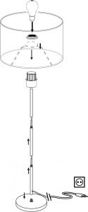 Lampa podłogowa MASERLO 95171 - Eglo