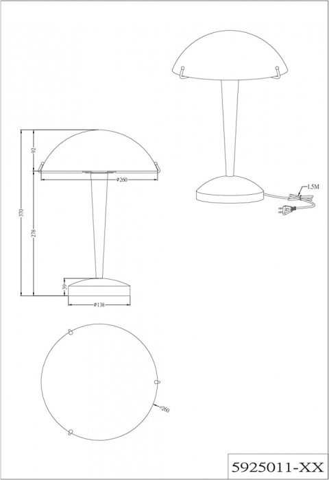Lampa stołowa Trio Henk 5925011-08 E14