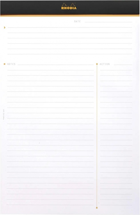 Rhodia 194009C Blok do notatek czarny meetingów 80K