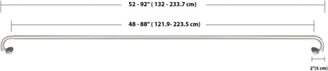Amazon Basics Karnisz niklowy, 122 do 224 cm