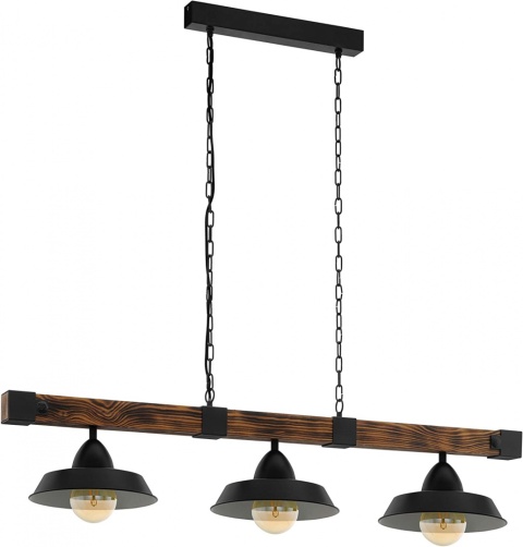 Eglo Oldbury 49685 Lampa Wisząca Listwa Czarna