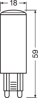 Żarówka LED G9 KAPSUŁKA 4,8W = 50W 2700K OSRAM