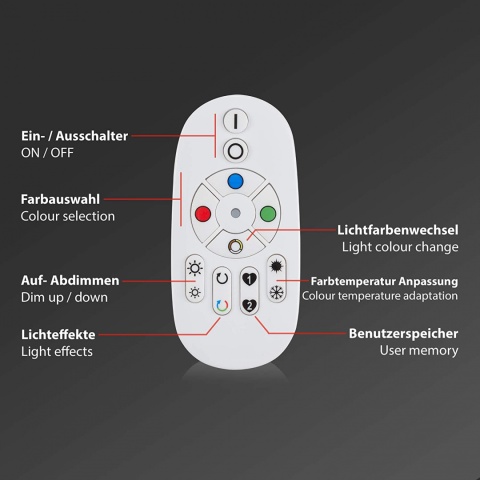 Briloner Lampa sufitowa LED z pilotem 40W