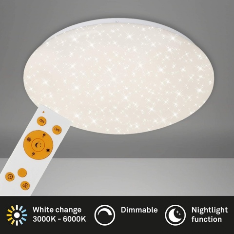 Briloner Lampa sufitowa LED z pilotem