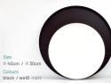 Taca dekoracyjna D&D Living Pleto 40 cm metalowa czarna matowa