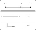 Gardinia Karnisz Drążek do zasłon wysuwany 100-160