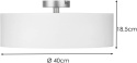 Lampa sufitowa meineWunschleuchte CALMA 40 cm biała 3 × E14