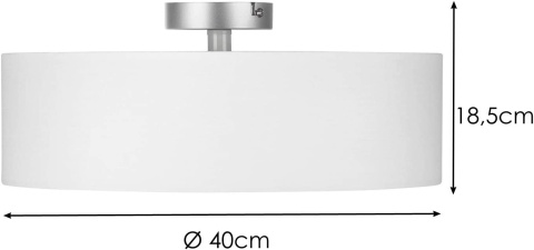 Lampa sufitowa meineWunschleuchte CALMA 40 cm biała 3 × E14