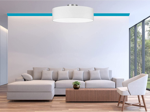 Lampa sufitowa meineWunschleuchte CALMA 40 cm biała 3 × E14