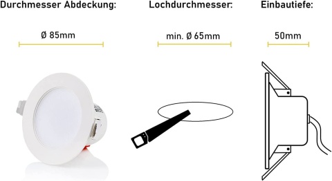 Sweet Led Reflektor do zabudowy 5W IP44