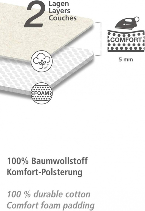 WENKO Base Deska do Prasowania 110x30 cm Regulowana z Podstawką pod Żelazko