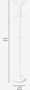 Amazon Basics GAR-041-WH wieszak stojący biały 167 cm 12 haczyków