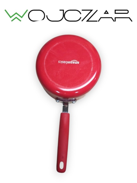 Amazon Basics zestaw garnków patelni 12 el. czerwony non-stick kompletny