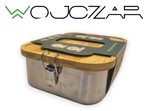 Bambaw Lunchbox Stal Nierdzewna 1400 ml z Bambusową Pokrywką BPA Free