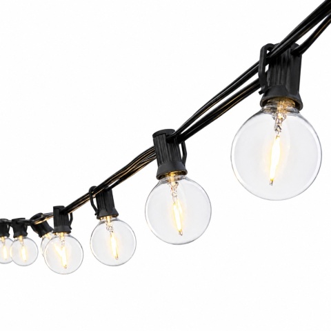 BrizLabs G40 girlanda ogrodowa LED 7,6 m 25+2 żarówki 2700K