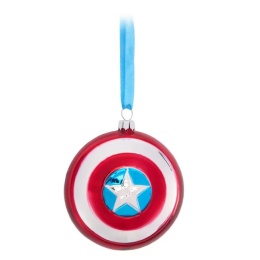 Bombka Marvel Captain America tarcza szklana Disney Store 12 cm