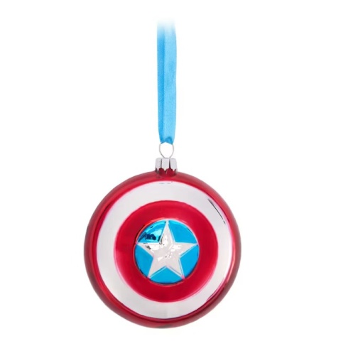Bombka Marvel Captain America tarcza szklana Disney Store 12 cm