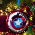 Bombka Marvel Captain America tarcza szklana Disney Store 12 cm