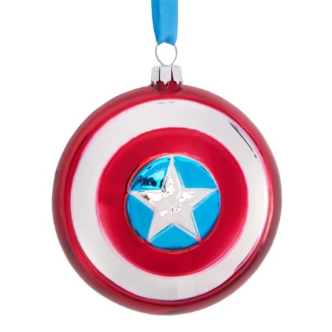 Bombka Marvel Captain America tarcza szklana Disney Store 12 cm