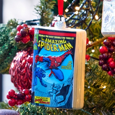 Ozdoba Disney Marvel Spider-Man komiks szklana zawieszka 13,5 cm