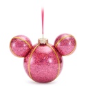 Bombka Disney Mickey Mouse różowa brokatowa szklana 16 cm