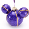 Bombka Disney Mickey Mouse fioletowa brokatowa szklana 16 cm