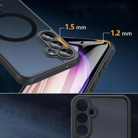 WojCzar Mobile Etui MagSafe Galaxy S24 Czarne Matowe Plecki