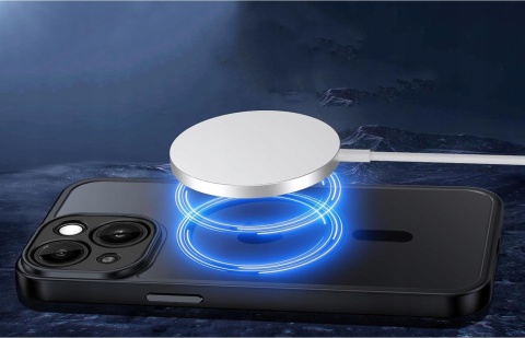 WojCzar Mobile Etui MagSafe Apple iPhone 15 Czarne Matowe Plecki