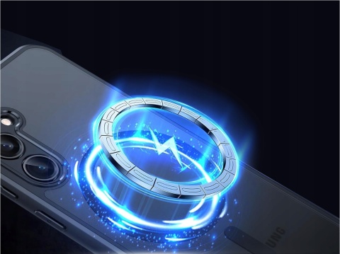 WojCzar Mobile Etui MagSafe Galaxy S24 Ultra Czarne Transparentne Plecki