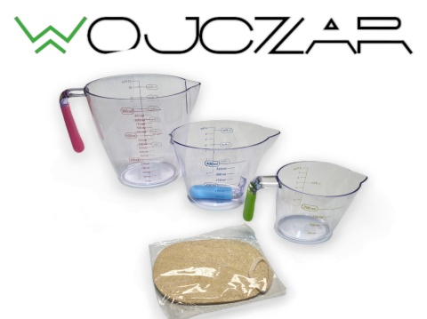 JIZZU 3 x miarka kuchenna kubki 250ml/500ml/1000ml