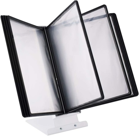 LEVIATAN stojak uchwyt na 10 paneli prezentacyjnych A4 metal 207009