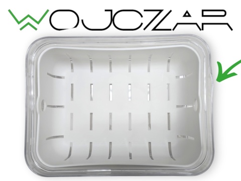 iDesign Crisp pojemnik do owoców lodówki z koszykiem 21x16 cm 71640EU