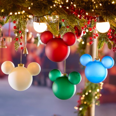 Bombka Disney Mickey Mouse opalizująca szklana 16 cm