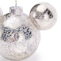 Bombka Disney Mickey Mouse srebrna szklana lustrzana 16 cm