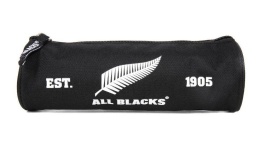 All Blacks piórnik szkolny okrągły 21x7 cm czarny Rugby New Zealand