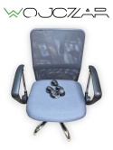 Relaxdays fotel biurowy obrotowy ergonomiczny siatka szary 120 kg